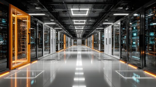 AI data processing center with high performance computing systems