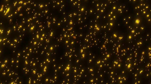 Gold Underwater Bubble Particle Background Loop animation