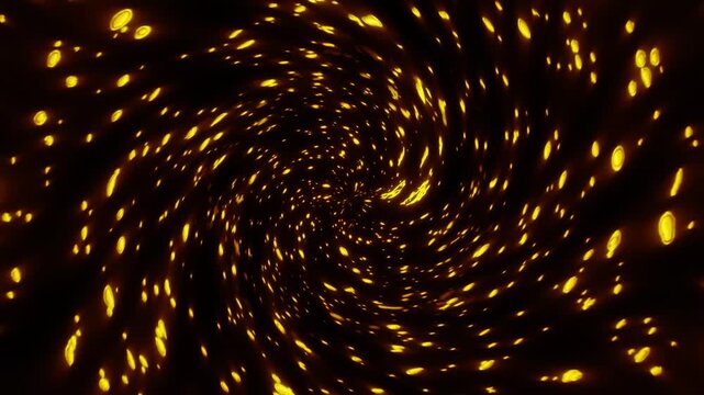 Gold Underwater Bubble Particle Background Loop animation