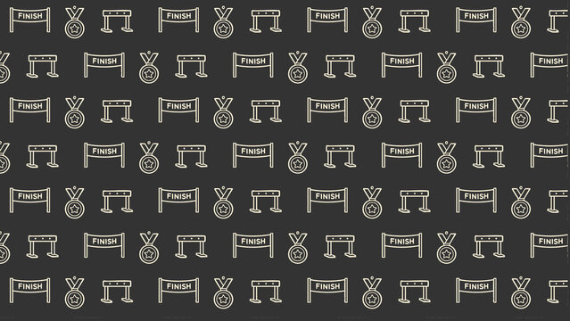 Soccer doodle vector pattern 