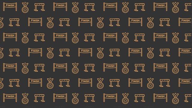 Soccer doodle vector pattern 