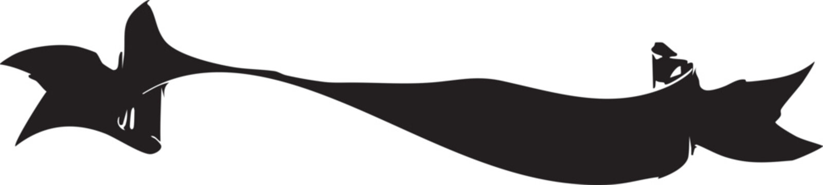 Mermaid, tail, silhouette, vector icon, black, white background, fantasy creature