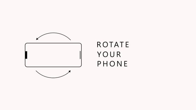 Please Rotate Your Phone. Turn you Hearthstone and rotate device screen animation on black transparent background with alpha channel. Rotate your phone horizontal to vertical orientation