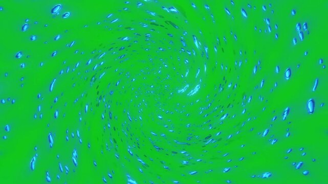 Blue Underwater Bubble Particle Background Loop animation with green screen