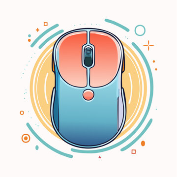 Stylized Computer Mouse Illustration