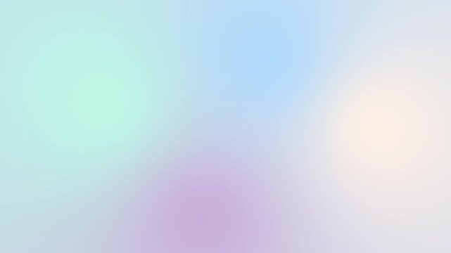 abstract soft pastel gradient motion background with ethereal fluid liquid orbs in mint green lavender and light blue colors smooth blurred mesh for airy digital design projects