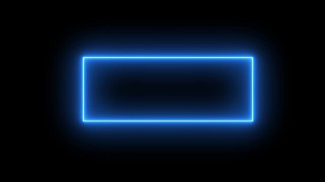 Animation neon light frame Abstract spectrum ultraviolet light glowing neon line. materials. on a black background. laser show. motion design