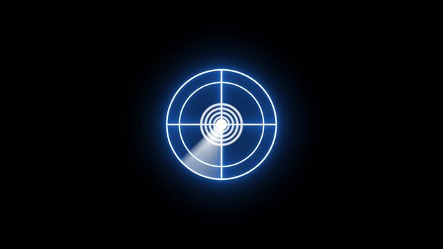File #: radiographer animation white color on black background. concept radar.