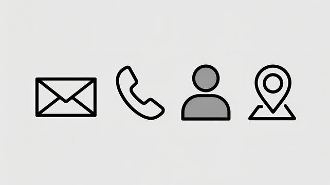 set of contect icons and social network concept in vector and illustration