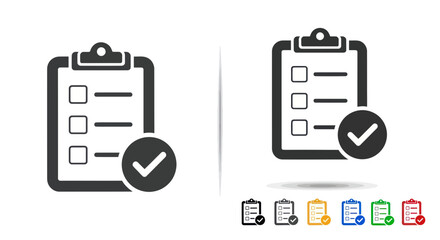 Checklist Icon Set, Task List with Checkmarks, To-Do List Graphics © rara