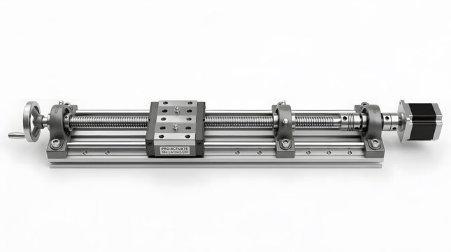 Precision linear actuator stage with ball screw and motor coupling