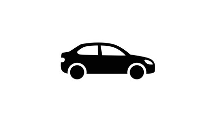 Obraz premium Car Silhouette Side View Profile.