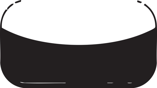 Black visor, sun visor, black hat, vector visor