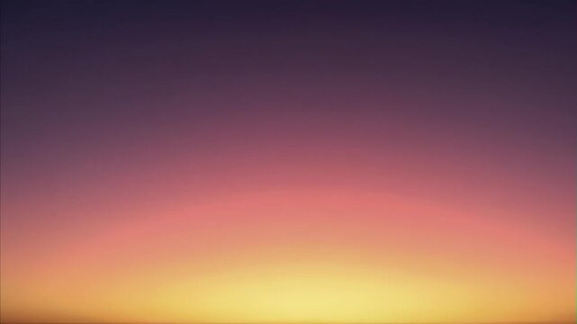 Vibrant color gradient sky from deep blue to bright yellow, smooth transition of purple, pink, and orange hues, evoking beauty of sunset or sunrise. Summer background, copy space for text