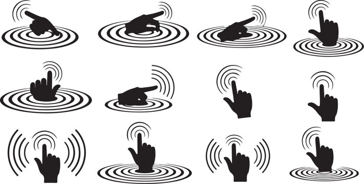 Hand Gestures and Silhouettes in Water Ripples