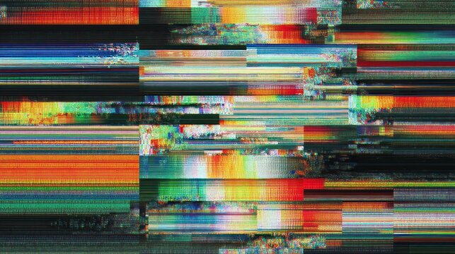 Glitch effect abstract digital art
