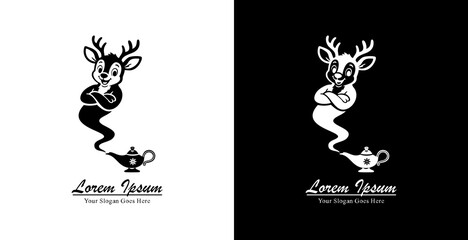 The logo design is in the form of a deer that resembles a genie that comes from a magic lamp © Yohanes