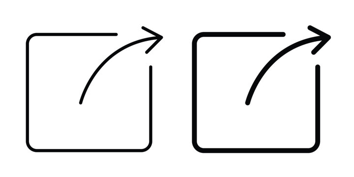 External link icon simple element illustration pack
