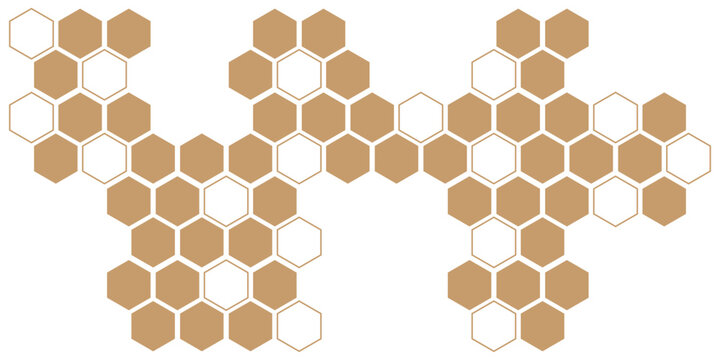 simple brown honeycomb design for banner poster background. vector eps 10