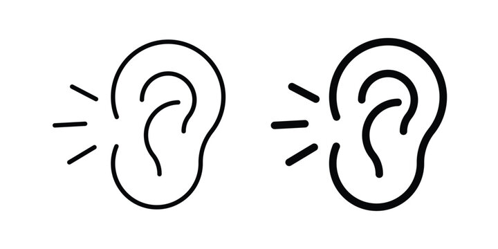 Hearing icon simple element illustration pack