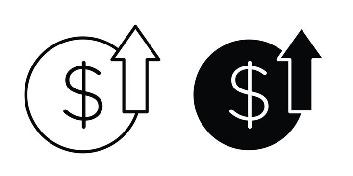 high cost icon simple element illustration pack