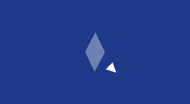 Abstract geometric motion with rotating diamond and triangle animation