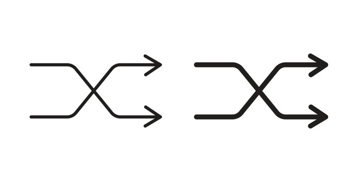 Shuffle icon simple element illustration pack