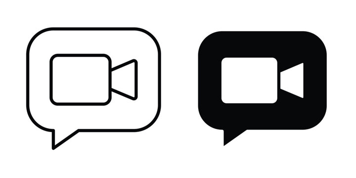Video call icon simple element illustration pack