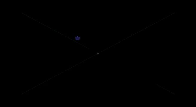 Abstract minimalist motion with rotating hexagons and center dot animation