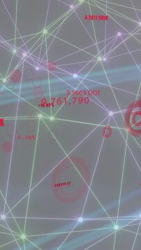 Vertical video: Network visualization pulsing, blue band sweeping, marking red totals for updates