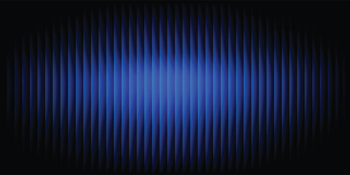 Abstract futuristic background with glowing blue neon vertical lines,Dark backdrop with vibrant blue linear stripes and central light effect for technology and gaming.