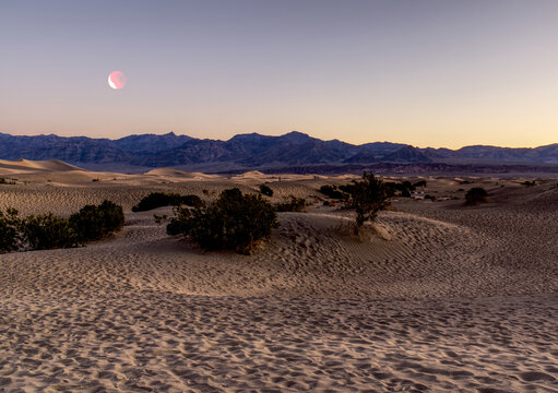 Lunar eclipse in Death Valley, California, March 2026.