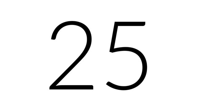 30 seconds countdown timer on white background