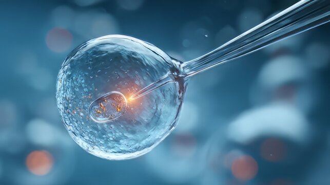 Process of in-vitro fertilization (IVF), a form of assisted reproductive technology. Medical procedure known as Intracytoplasmic Sperm Injection (ICSI), a specialized form of in v