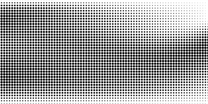 Gradient grain wave texture. Black stippled curved line background. Grunge noise dotted wallpaper for banner, poster, brochure. Undulate sand backdrop with speckles, particles, granules. Vector