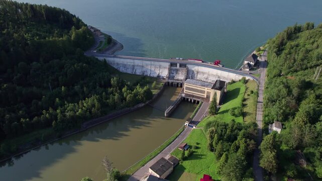 Hydroelectric power plant on Orava Dam in Orava region, Slovakia