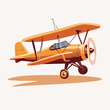 Vintage Biplane Illustration