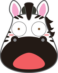 Naklejka premium surprised zebra