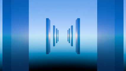 Fototapeta premium abstract background, transparent blocks