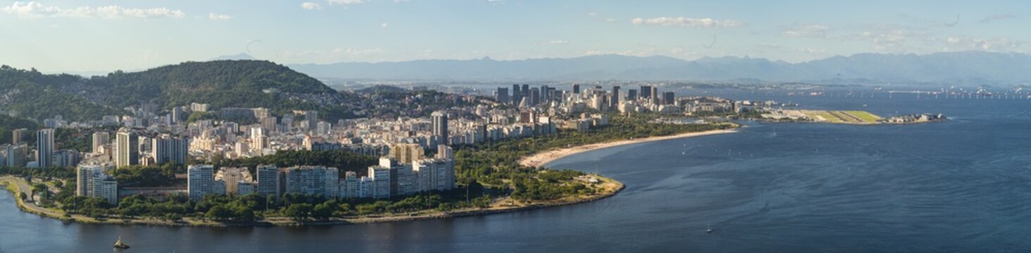 Flamengo residential area and Santos Dumont airport, Rio de Janeiro, Brazil