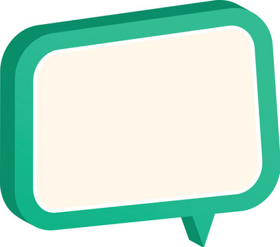 Isometric speech bubble