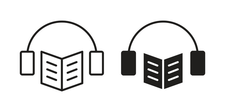 Audio book icon collection. Vector icon illustrated