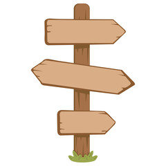 Wooden Signpost With Three Direction Arrows © focus_bell
