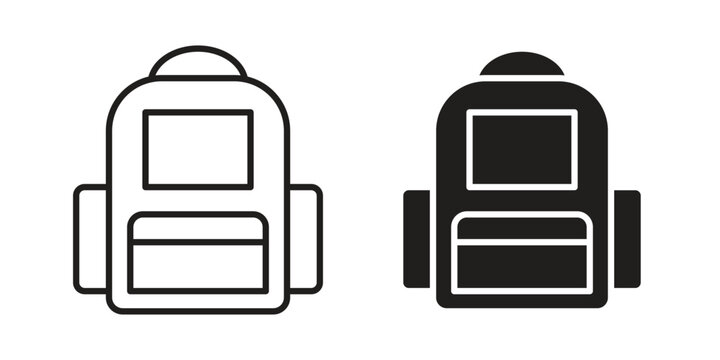 Backpack icon collection. Vector icon illustrated
