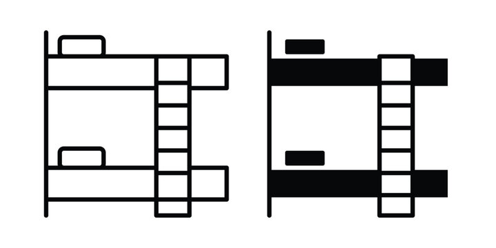 Bunk bed icon collection. Vector icon illustrated