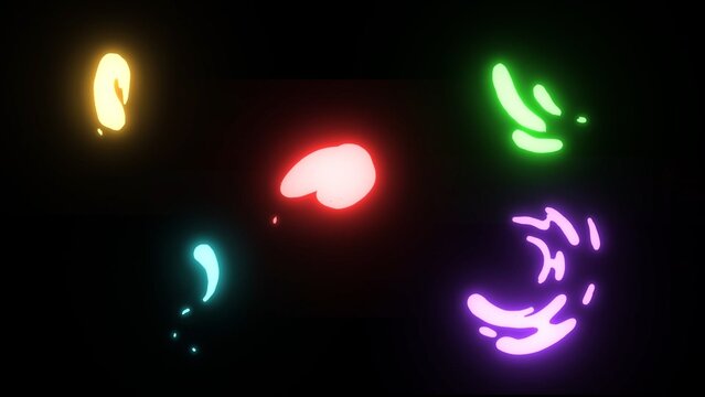 Glowing Anime Hand Drawn Car Edit Overlay Shapes