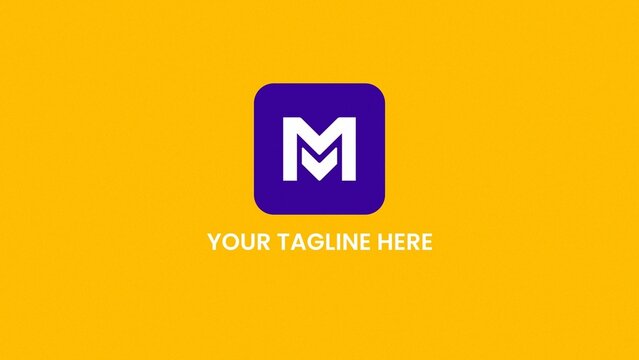 Flat Modern Simple Clean Middle Shape Logo Reveal