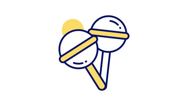 Cath a sight of this beautiful animated icon of lollipops, sugar hard candy mounted on stick