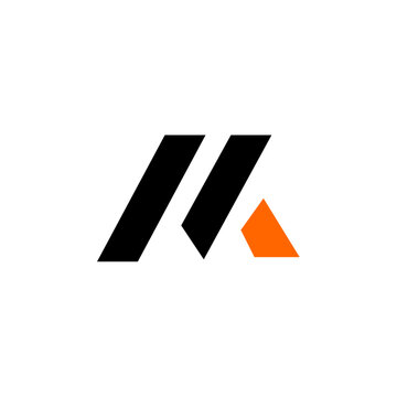 Sleek Modern Slanted Letter M Logo