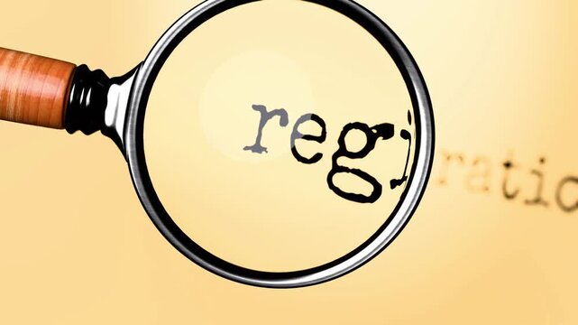 Registration under close examination. Focusing on Registration, analyzing it, taking a closer look. Concentrating on Registration, reviewing it, searching for answers